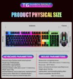 Factory Customized RGB LED Backlight Gaming Keyboard Mouse Combo Set New Custom Language Teclado Klavye Keyboard and Mouse - Image 5