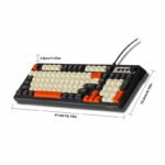 EWEADN G98 98-Key RGB Backlit USB Wired Membrane Keyboard Silent Typing Rotary Knob High Precision for Office - Image 11