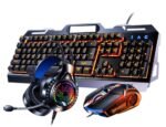USB Wired 104 RGB Backlit Keys Desktop Gaming Keyboard & Mouse Combo Mechanical Feel with Waterproof Feature - Image 2