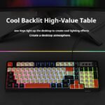 EWEADN G98 98-Key RGB Backlit USB Wired Membrane Keyboard Silent Typing Rotary Knob High Precision for Office - Image 3
