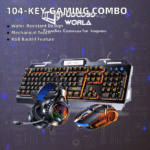 USB Wired 104 RGB Backlit Keys Desktop Gaming Keyboard & Mouse Combo Mechanical Feel with Waterproof Feature - Image 3